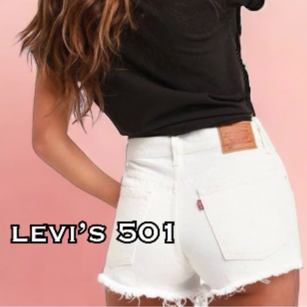Levi's 501 Women's White Jean Shorts